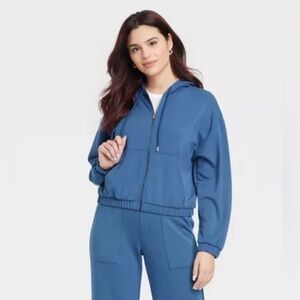 Women's Sandwash Hooded Zip-Up
Sweatshirt - A New Day S